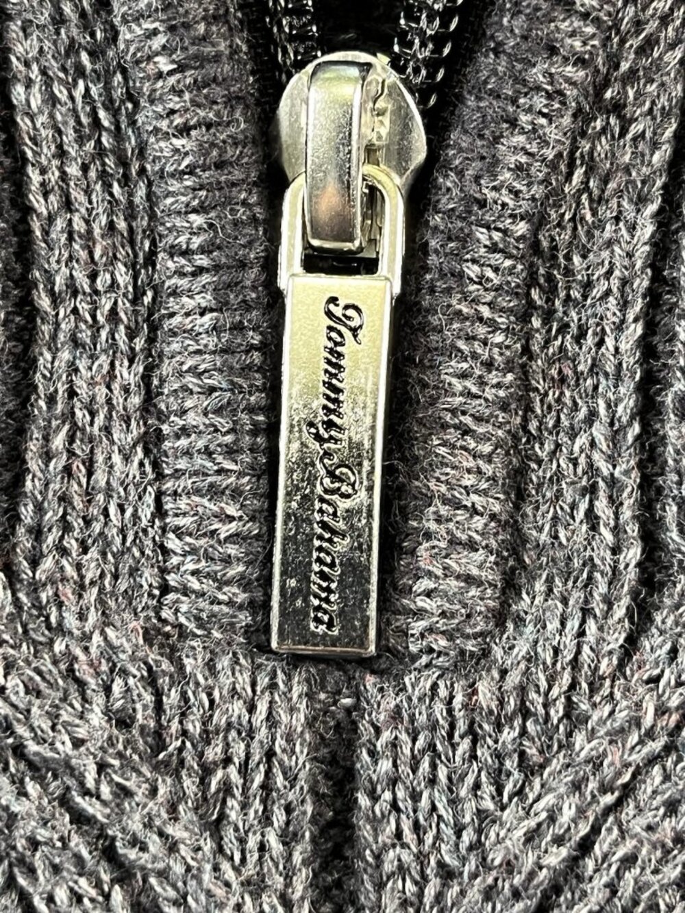 Tommy Bahama Sweater Gray 1/4 Zip Cable Knit 100% Cotton Mens XL Casual - Picture 5 of 9